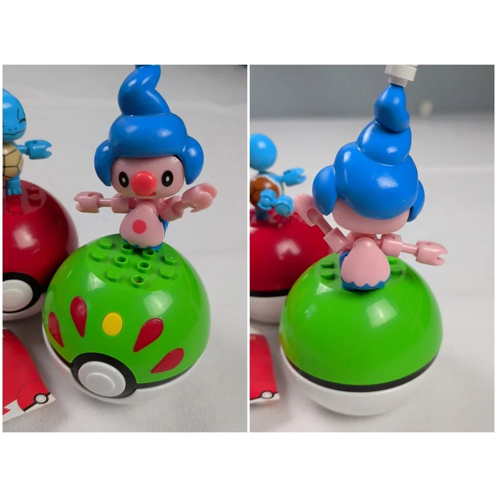 Mega Construx Pokemon Poke Ball Lot Pikachu Charmander Squirtle Togepi Mime Jr